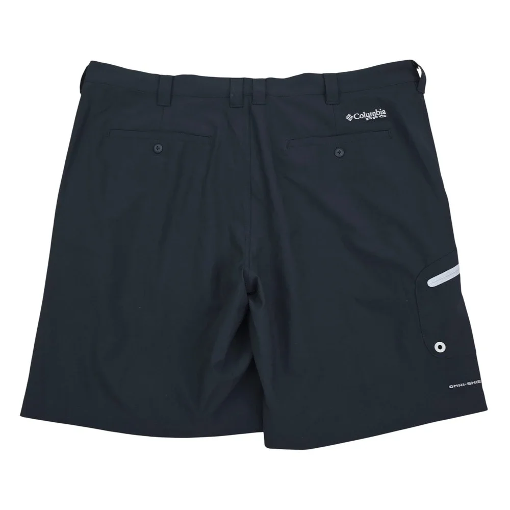 Columbia PFG Omni-Shield Fishing Shorts Mens 42 Black Stretch Cargo Water Repel